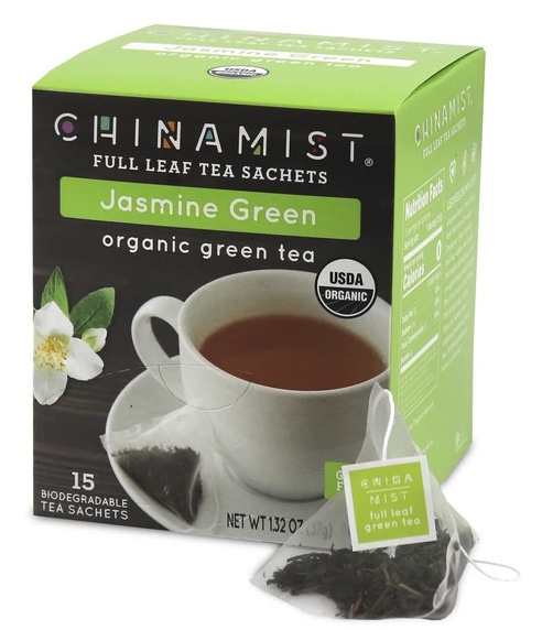 Jasmine Green Organic Green Full Leaf Tea Sachets (15-ct.)