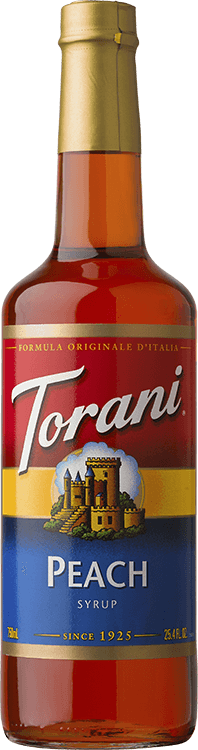 Peach Torani® Syrup - 750 ml bottle