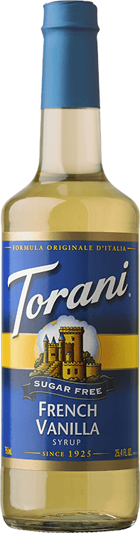 Sugar Free French Vanilla Torani® Syrup - 750 ml bottle