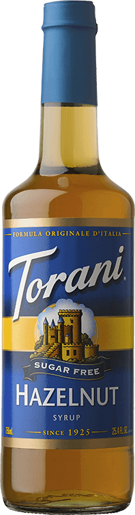 Sugar Free Hazelnut Torani® Syrup - 750 ml bottle